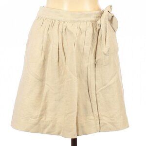 J. Crew Women's Khaki Pleated Cotton A-Line Mini Skirt, Sz 6